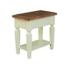 International Concepts Rectangle Vista Solid Wood Side Table with Shelf -, 24 in W X 14 in L X 24 in H, Wood OT79-15E2